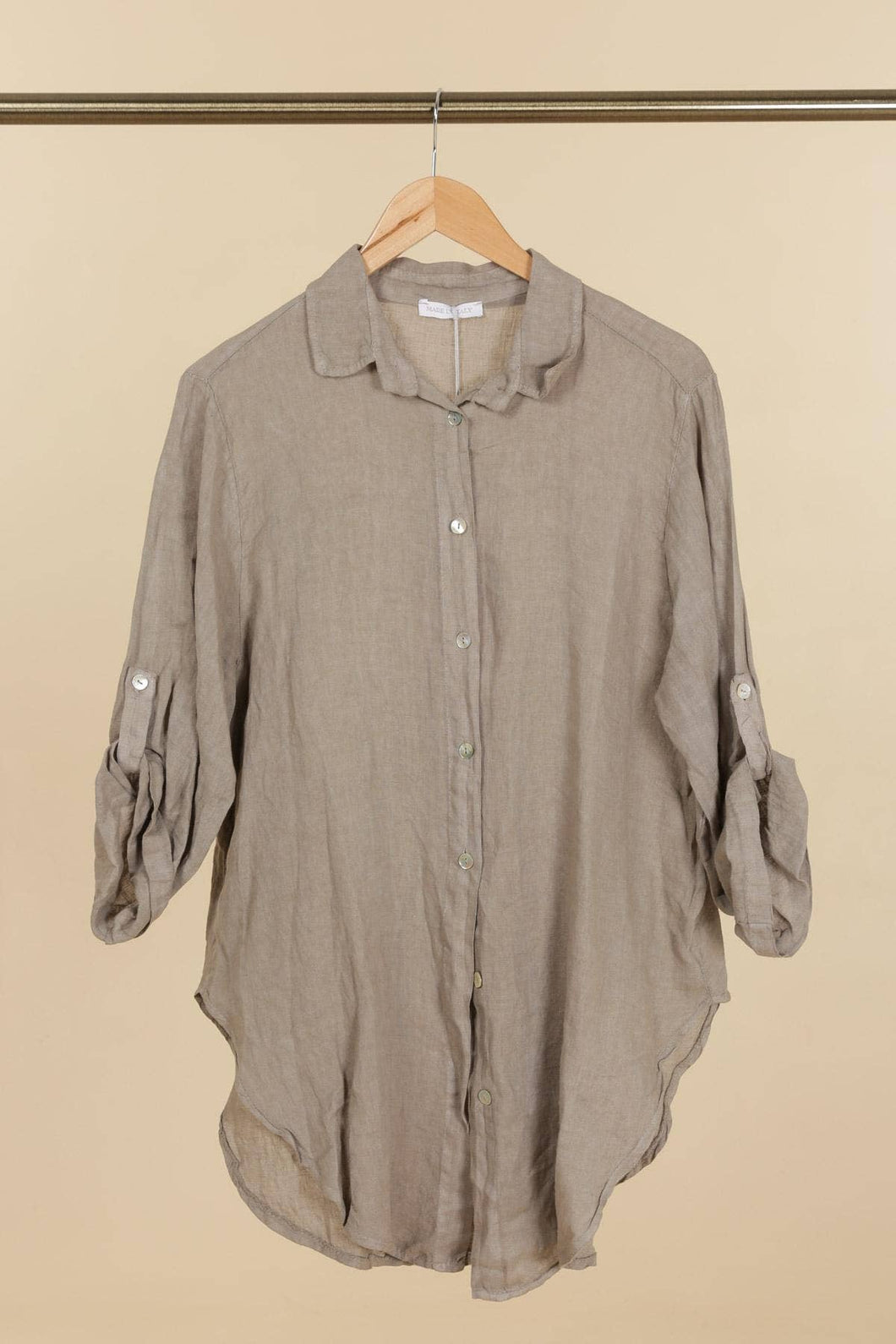 100% Linen Long Sleeve Shirt